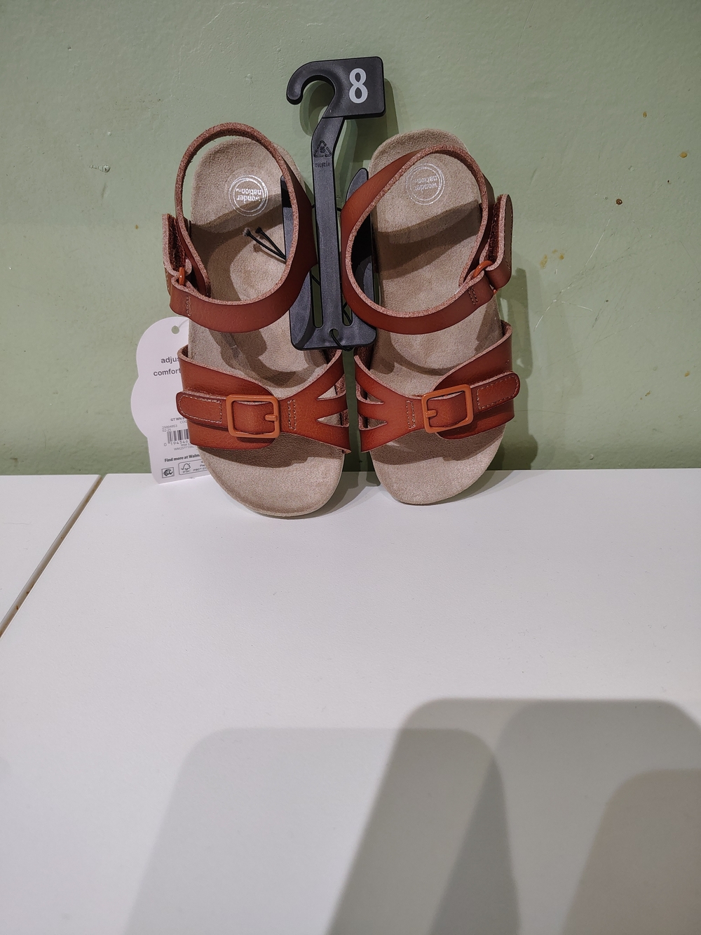 wonder nation Brown Adjustable Buckle Kids' Sandals